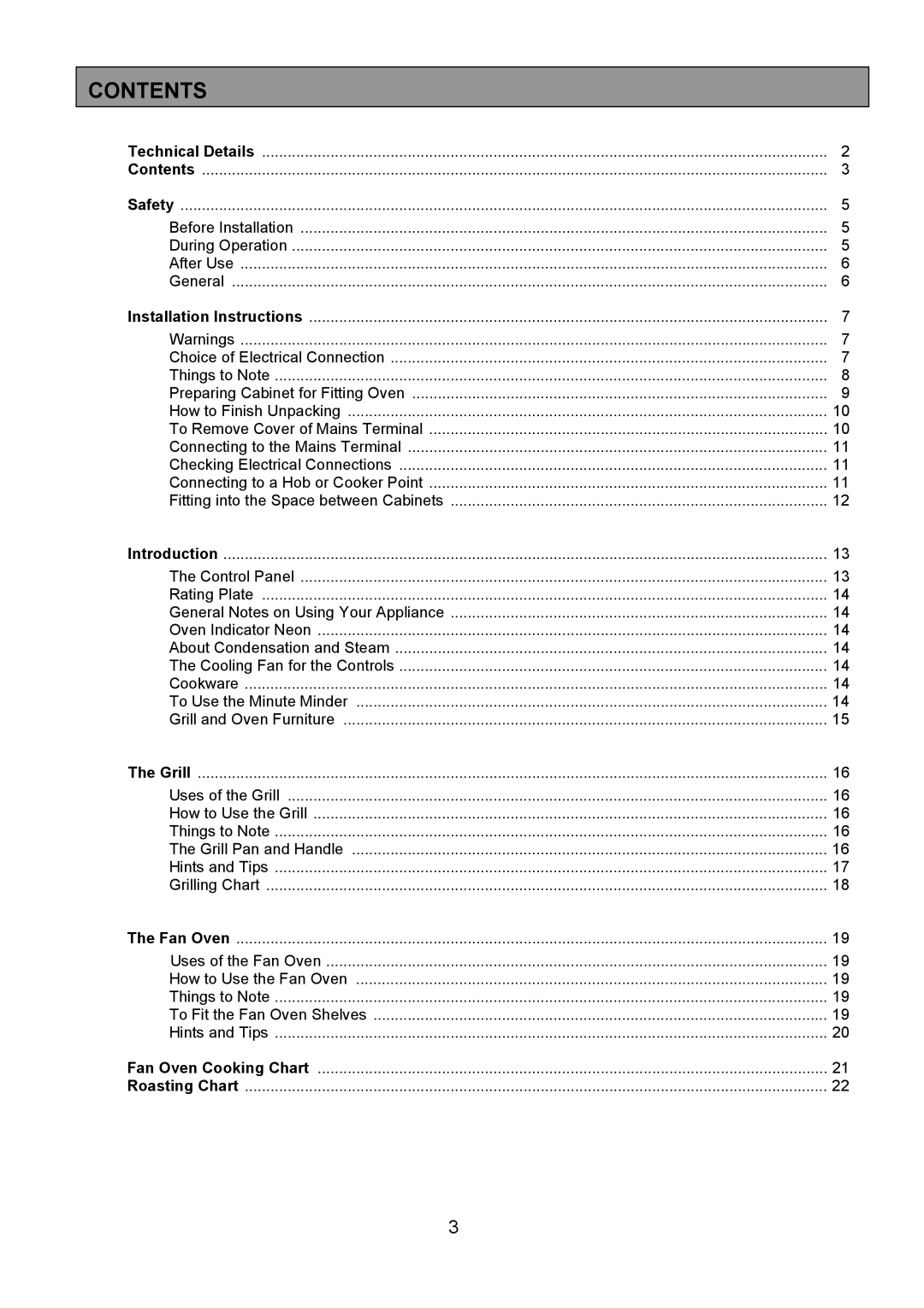 Tricity Bendix MDB700 installation instructions Contents 