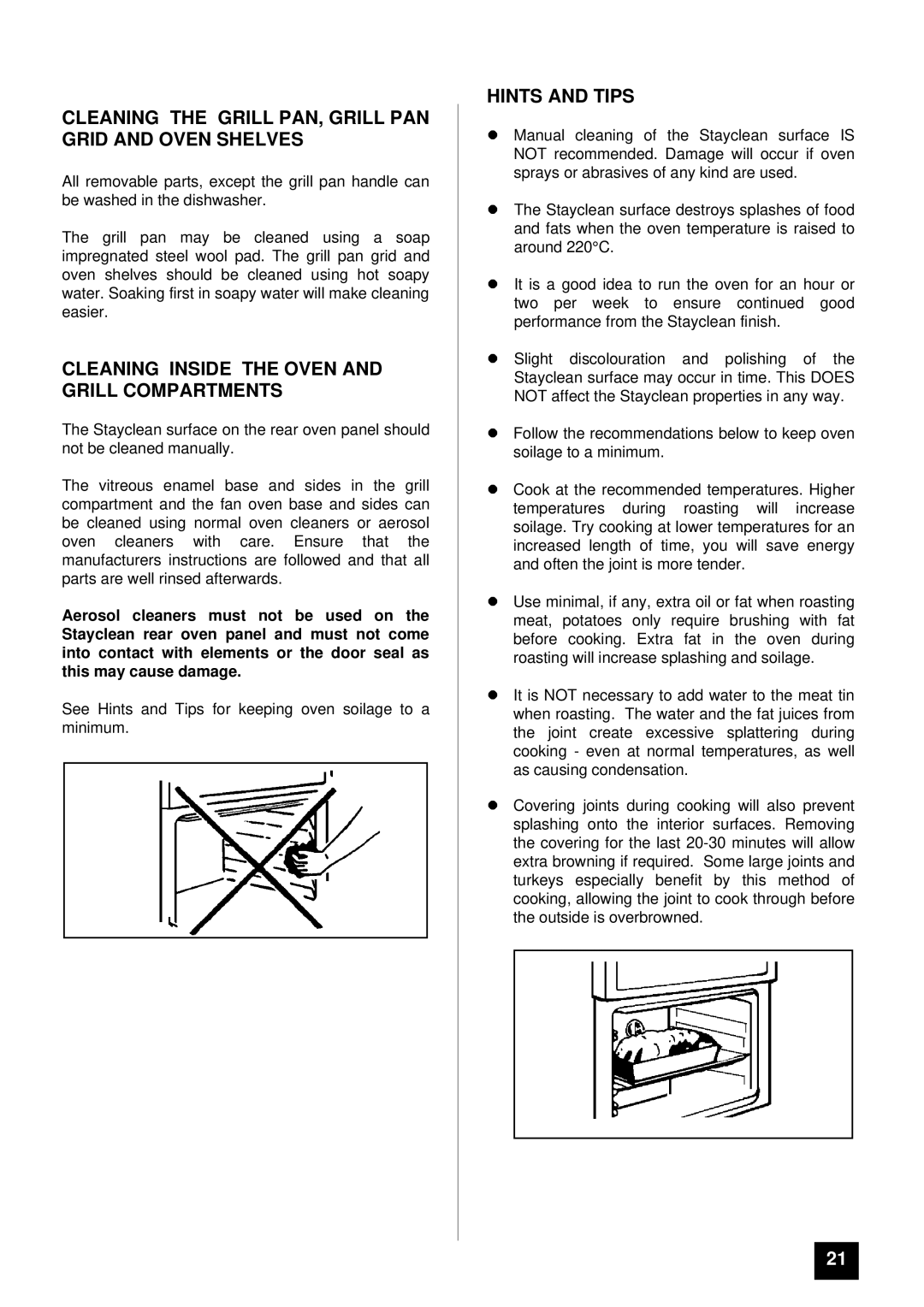 Tricity Bendix RE50M installation instructions Cleaning the Grill PAN, Grill PAN Grid and Oven Shelves 