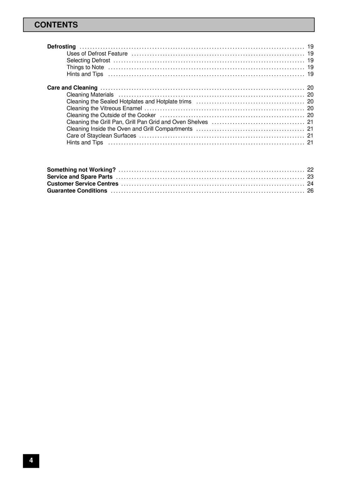 Tricity Bendix RE50M installation instructions Contents 