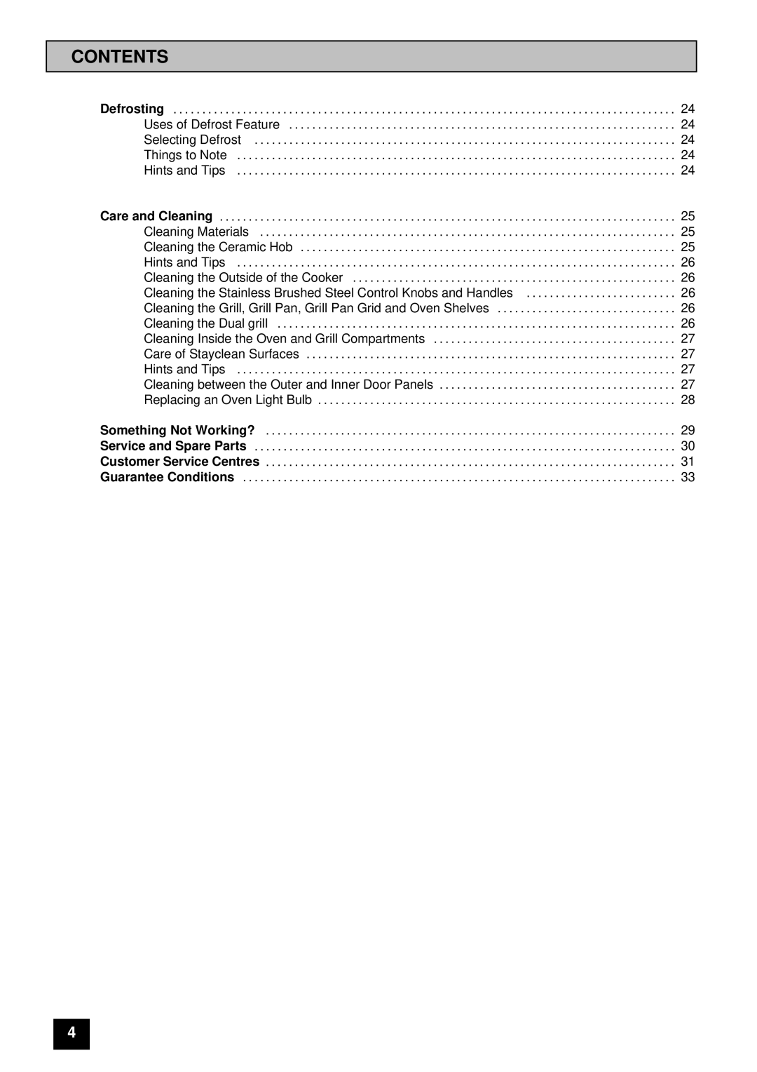 Tricity Bendix RE60DC, RE60 SS installation instructions Contents 