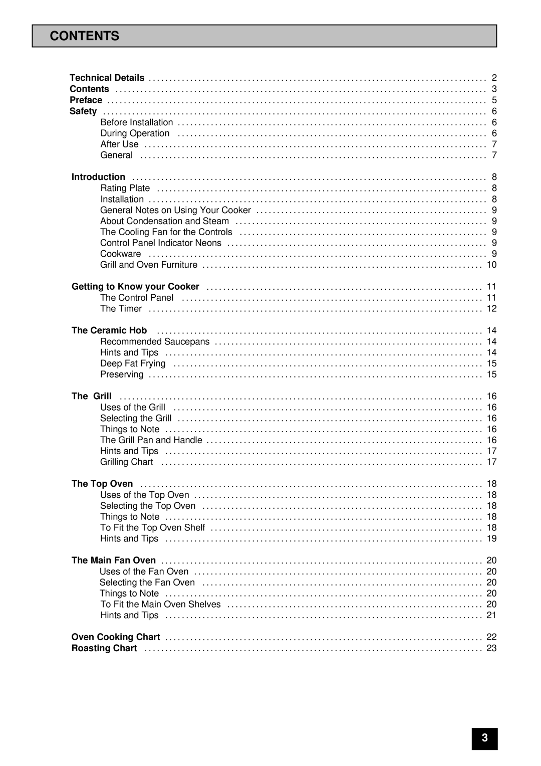 Tricity Bendix RE60GC installation instructions Contents 