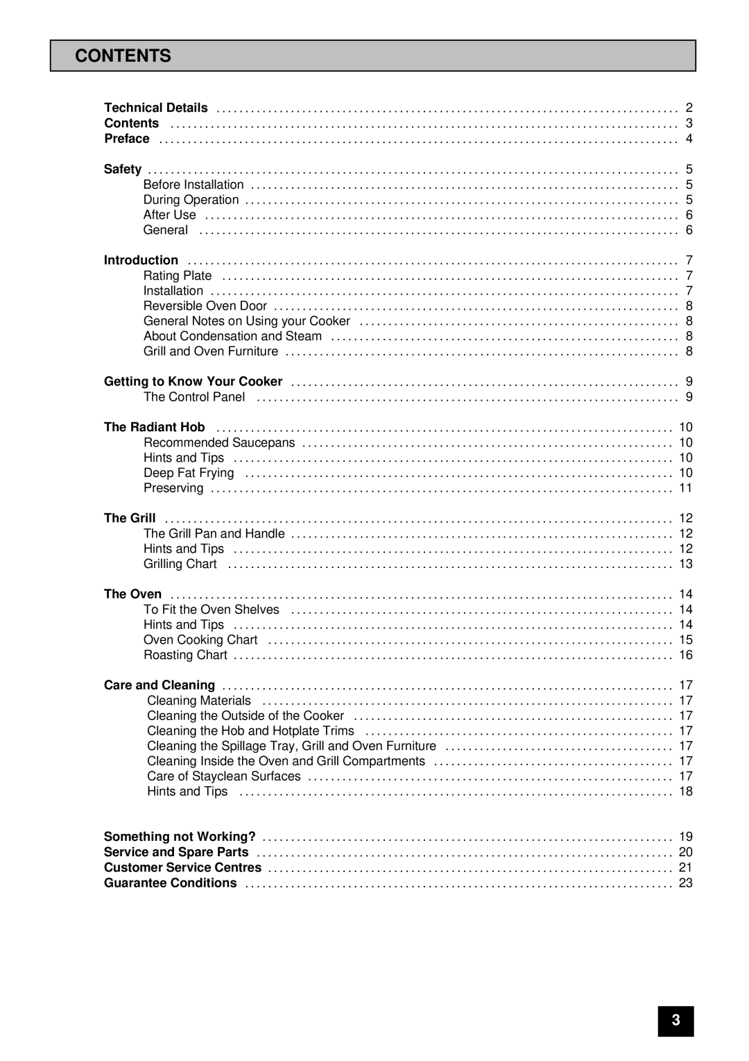 Tricity Bendix SB 200 installation instructions Contents 