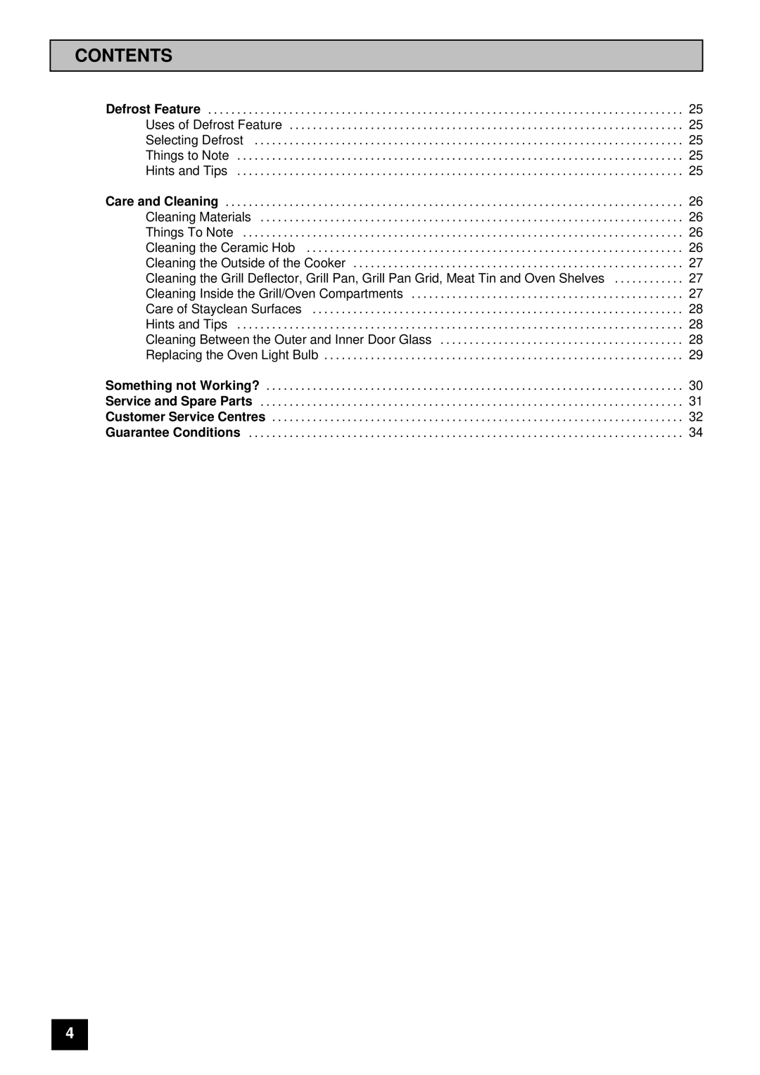 Tricity Bendix SB 461 installation instructions Contents 