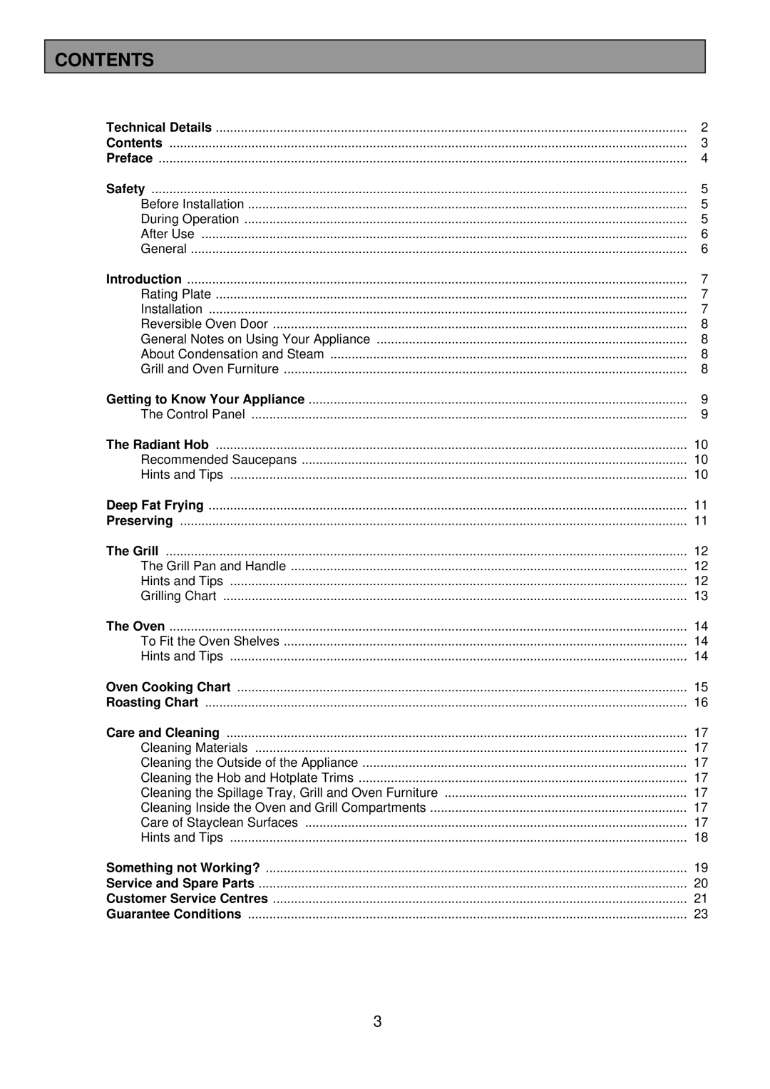 Tricity Bendix SB200 installation instructions Contents 