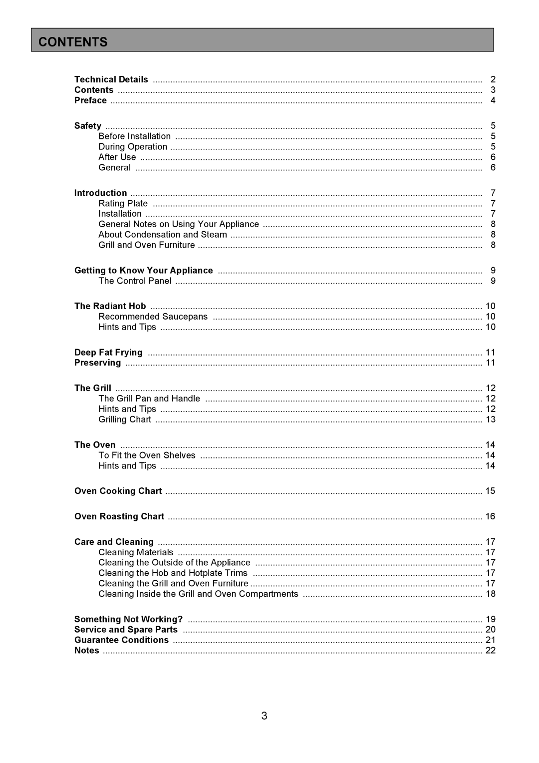 Tricity Bendix SB411 installation instructions Contents 