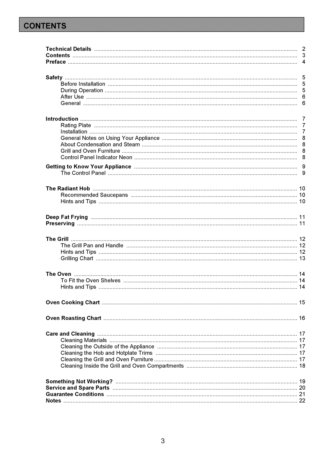 Tricity Bendix SB412 installation instructions Contents 