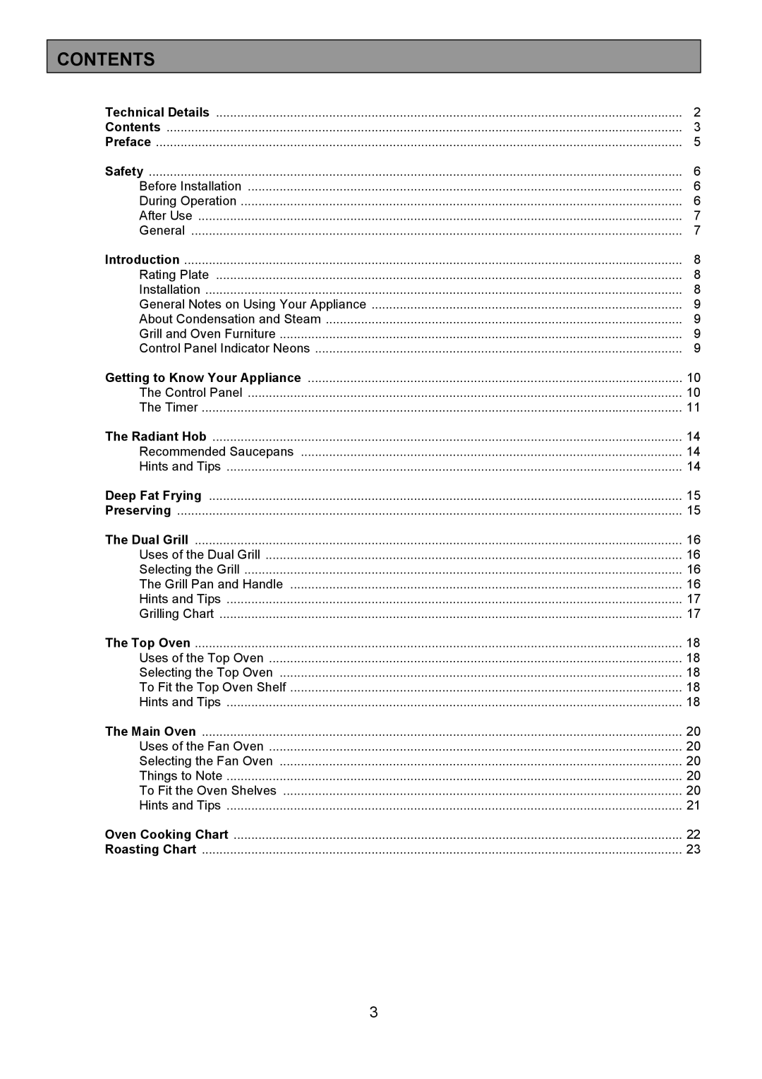 Tricity Bendix SB432 installation instructions Contents 