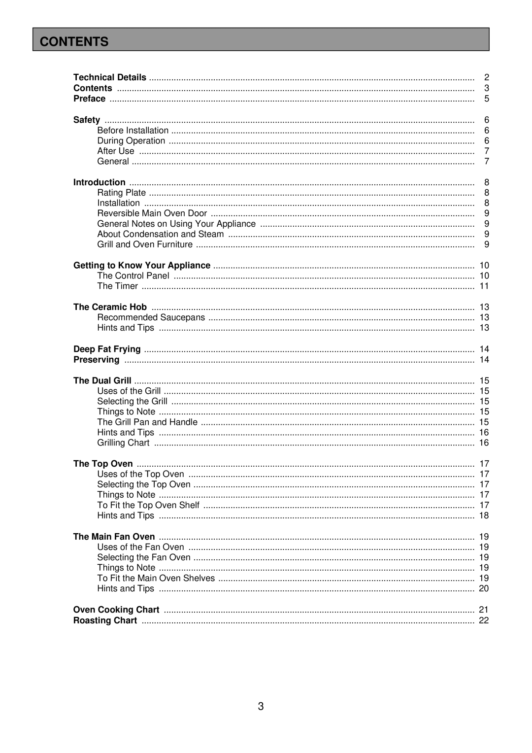 Tricity Bendix SB462 installation instructions Contents 