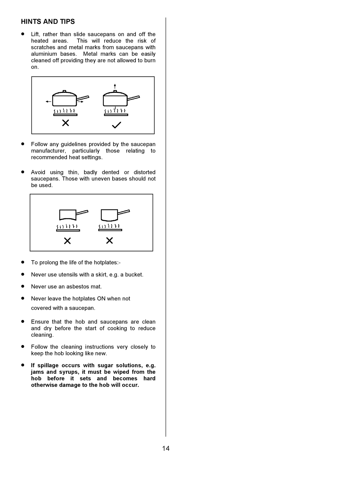 Tricity Bendix SB463 installation instructions Hints and Tips 