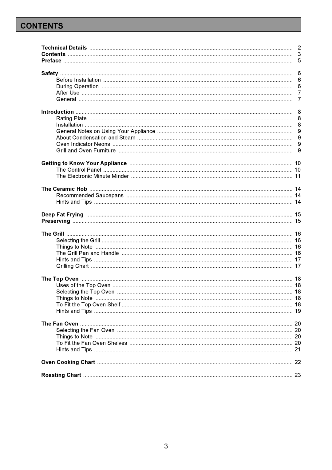 Tricity Bendix SE340 installation instructions Contents 