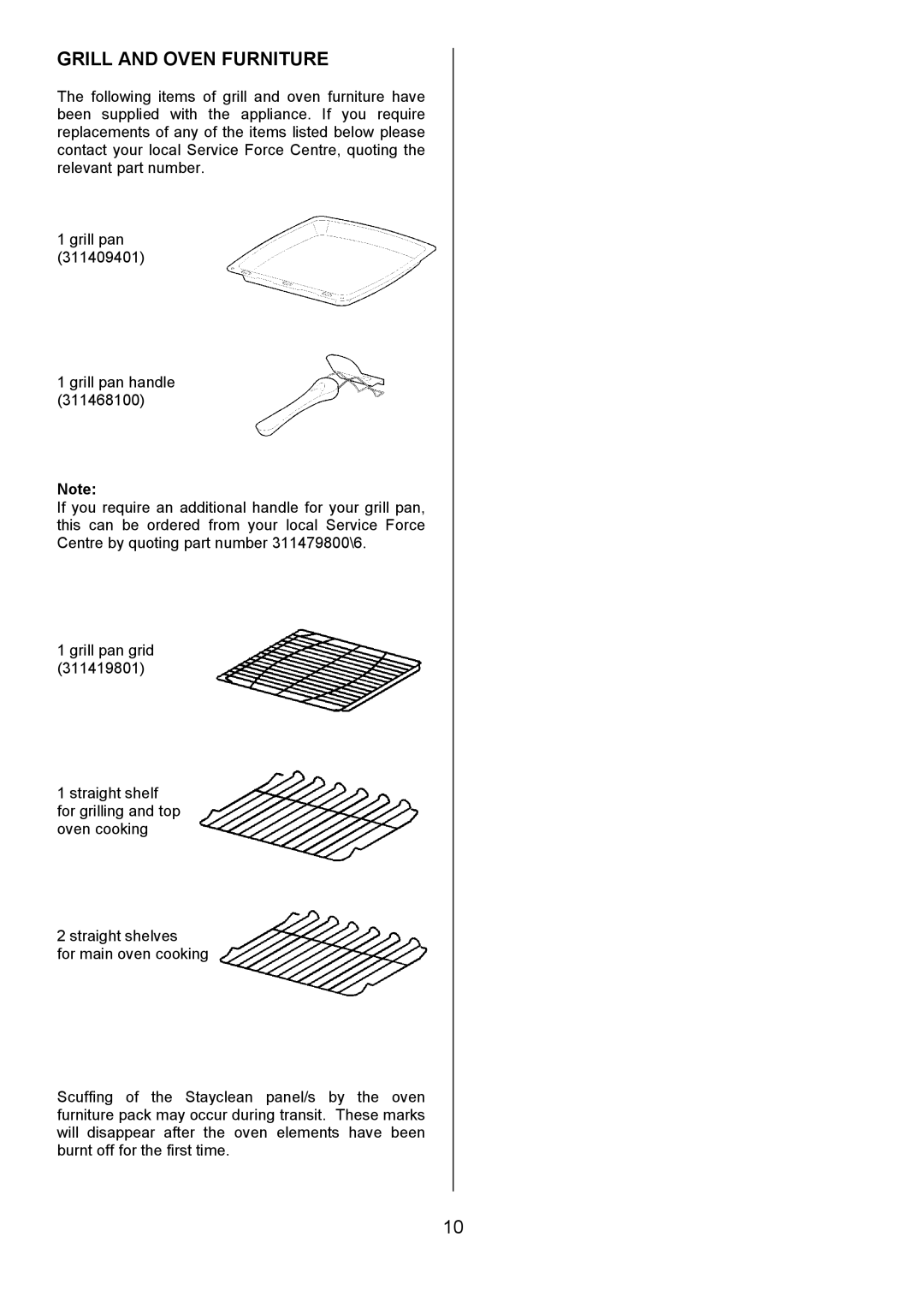 Tricity Bendix SE454 installation instructions Grill and Oven Furniture 