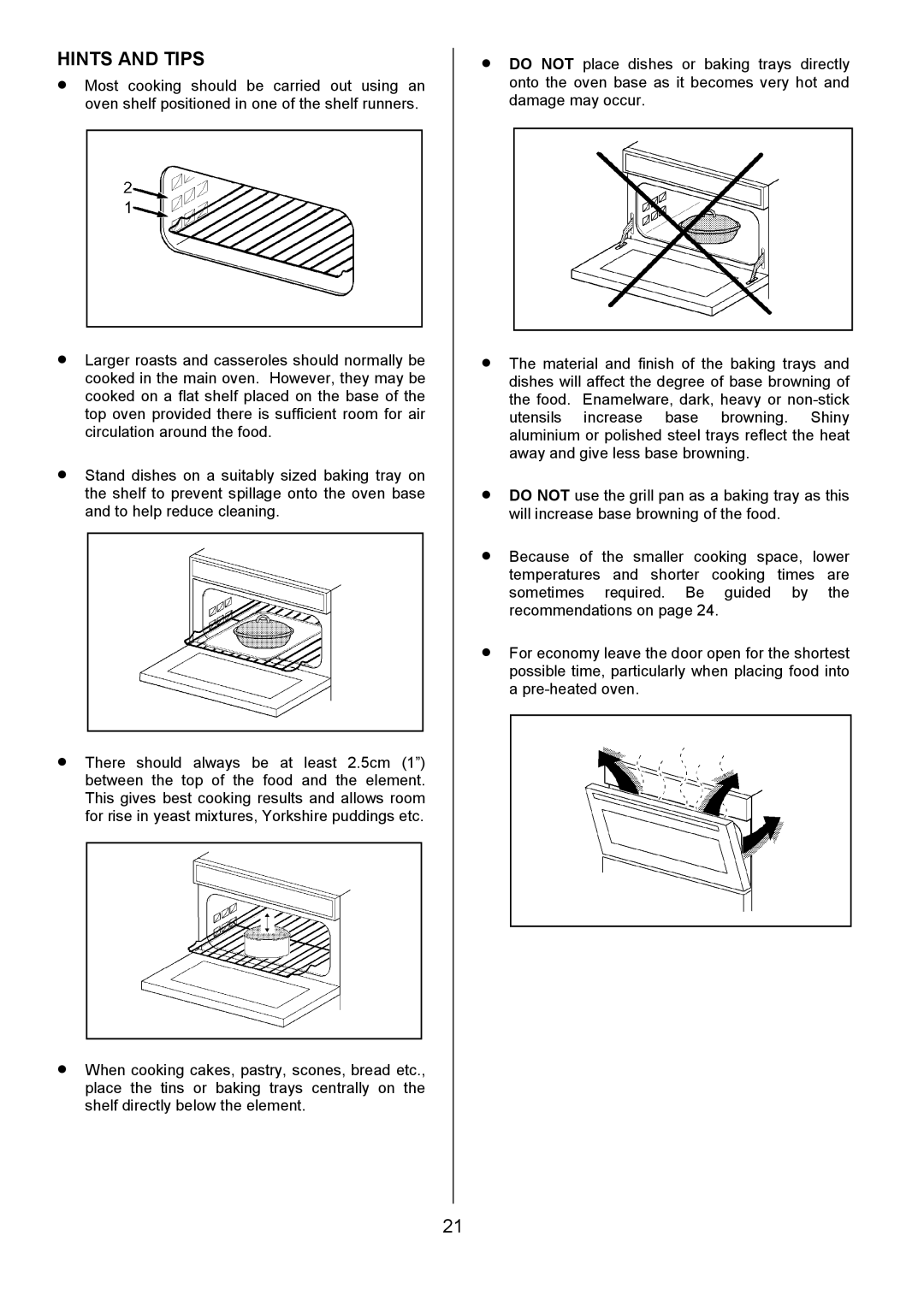 Tricity Bendix SE454 installation instructions Hints and Tips 