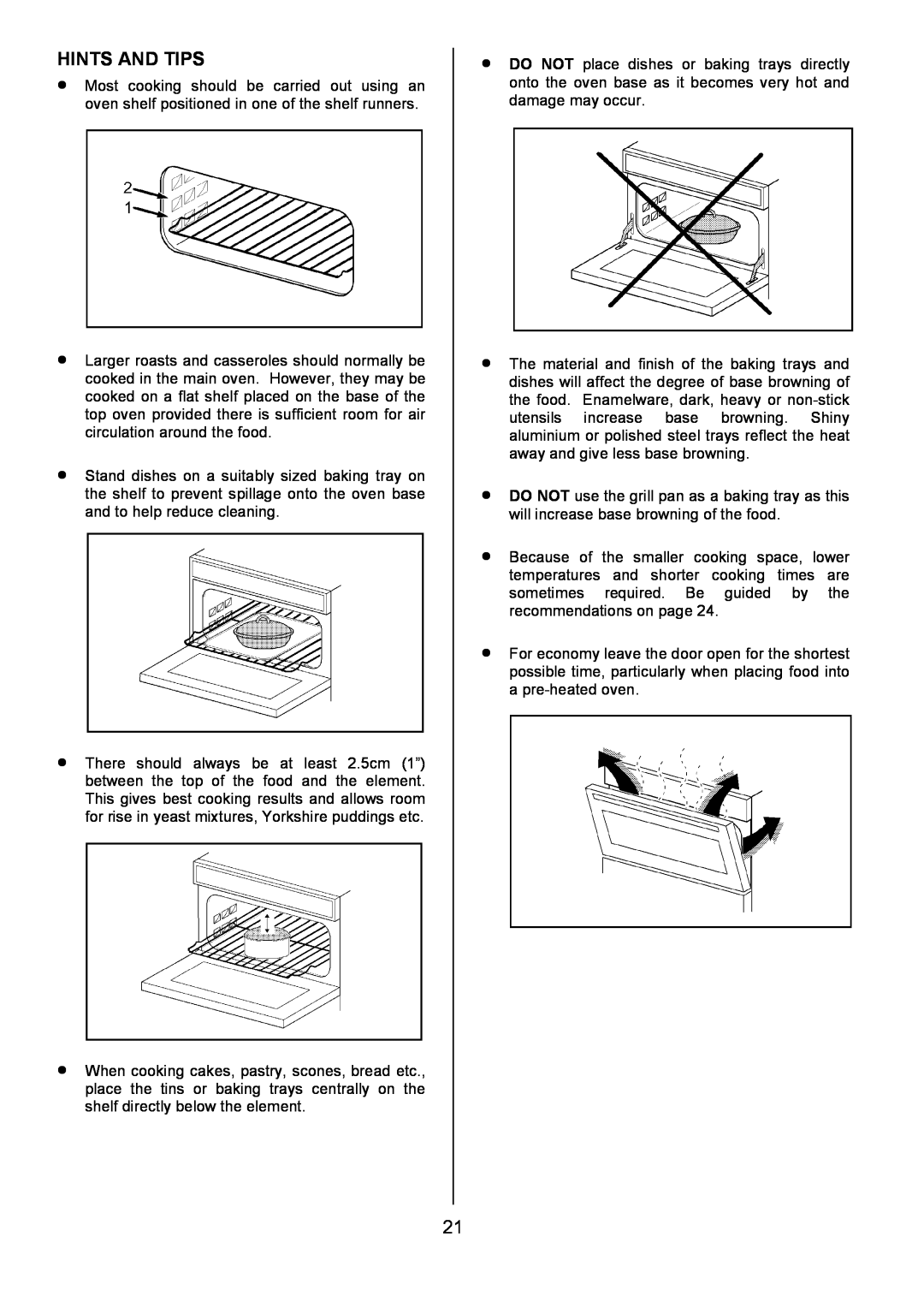 Tricity Bendix SE454 installation instructions Hints And Tips 