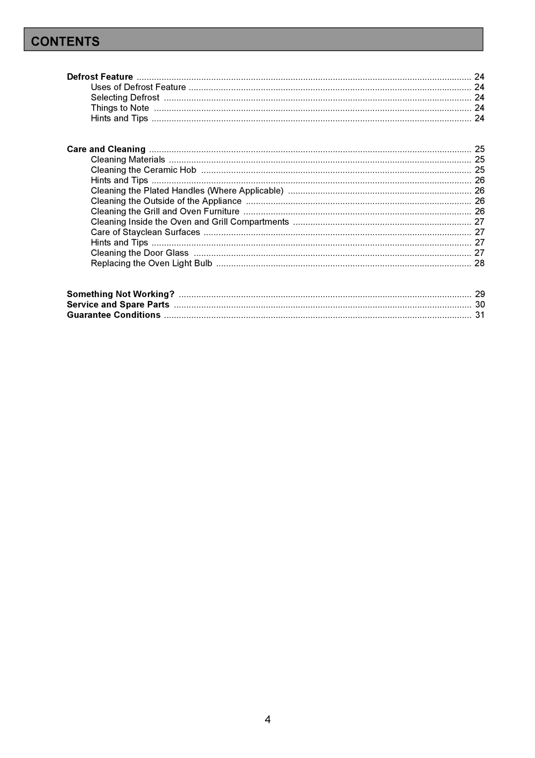 Tricity Bendix SE505 installation instructions Contents 