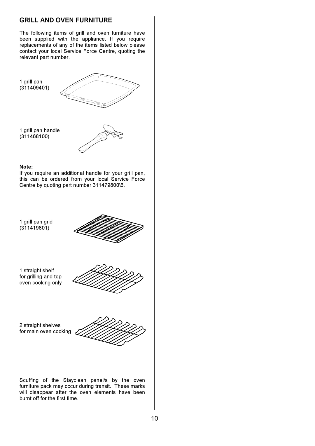 Tricity Bendix SE550 installation instructions Grill and Oven Furniture 