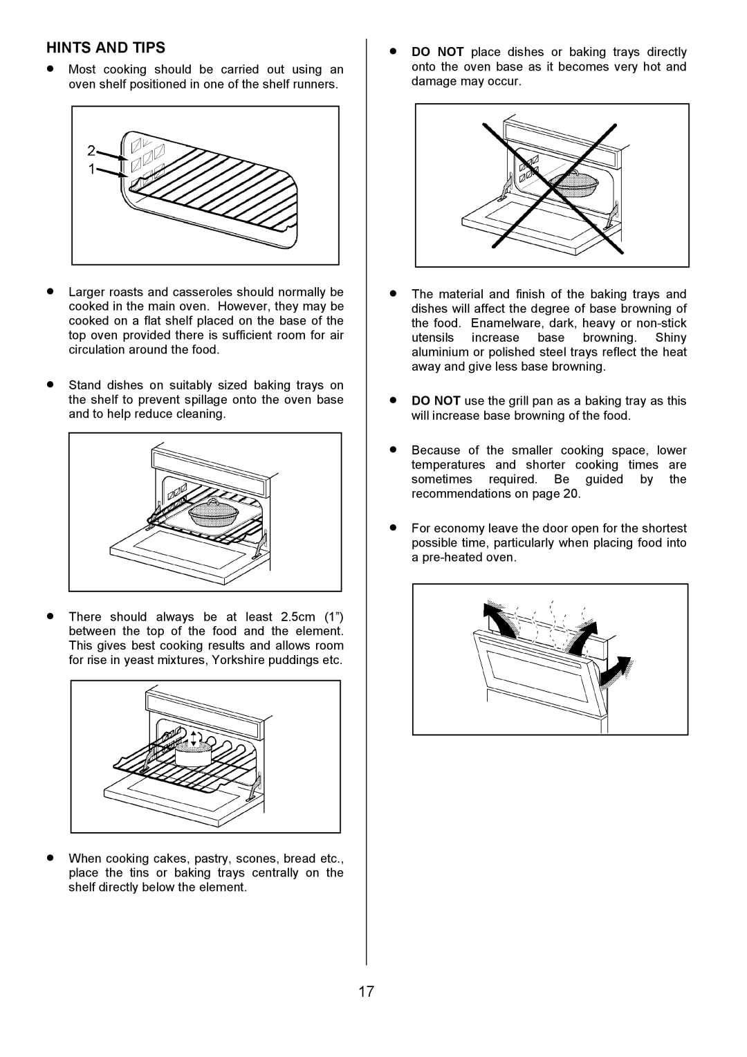 Tricity Bendix SE550 installation instructions Hints and Tips 