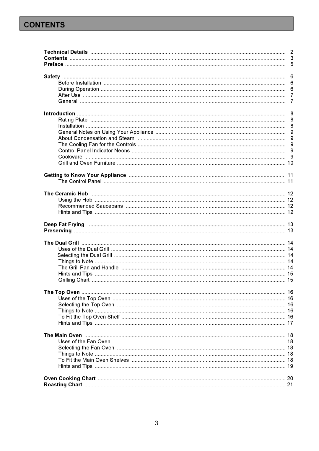 Tricity Bendix SE550 installation instructions Contents 