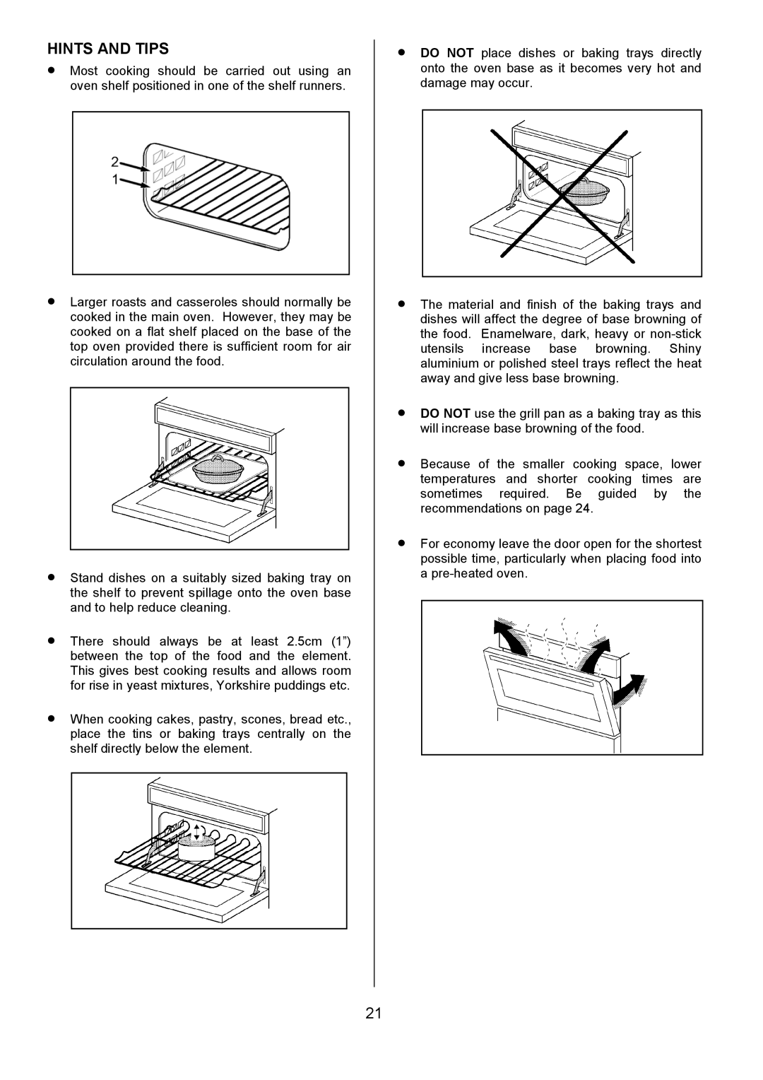 Tricity Bendix SE555 installation instructions Hints and Tips 