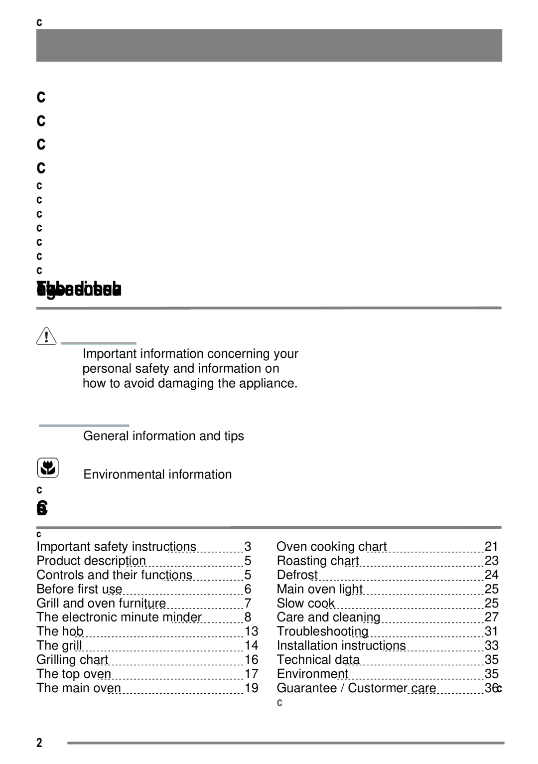 Tricity Bendix SE558 user manual Contents 