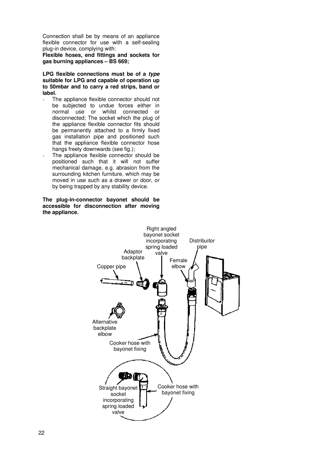 Tricity Bendix SG 205WL manual Right angled 