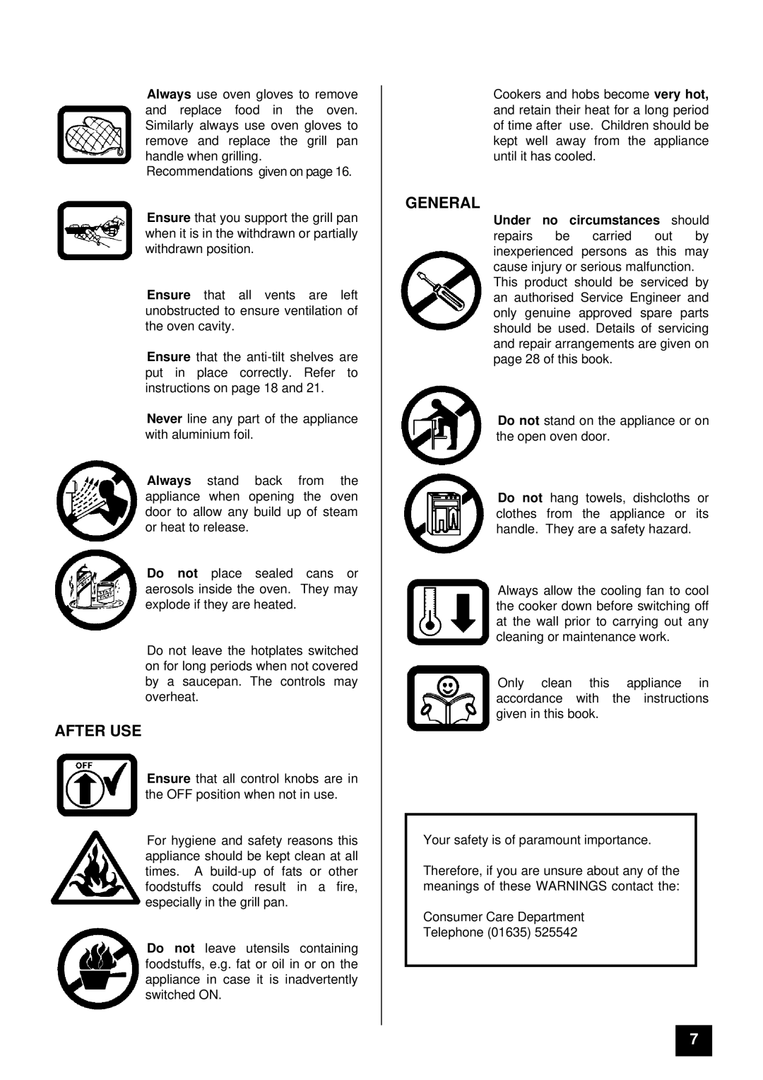 Tricity Bendix SI 400GR installation instructions After USE, General 