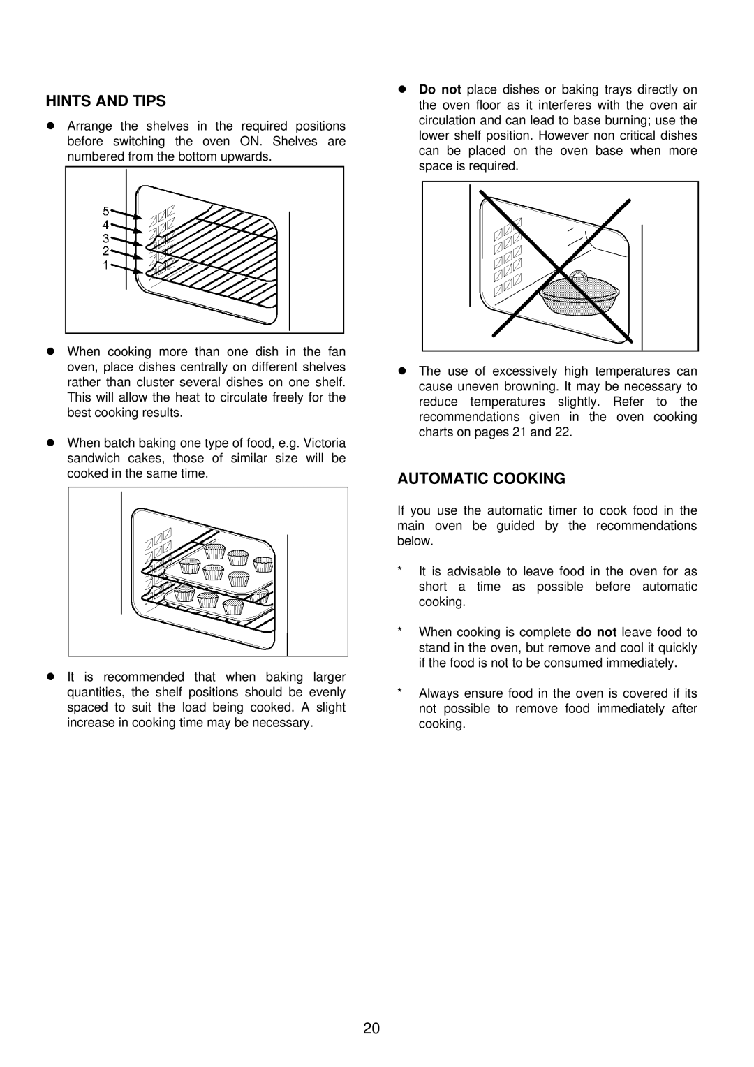 Tricity Bendix SI 453 installation instructions Automatic Cooking 