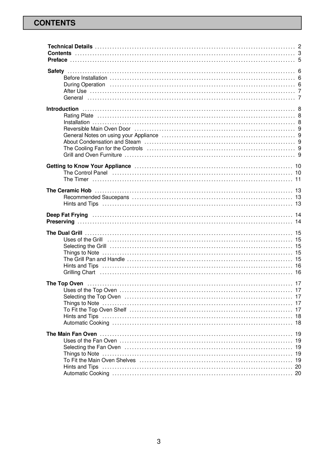 Tricity Bendix SI 453 installation instructions Contents 