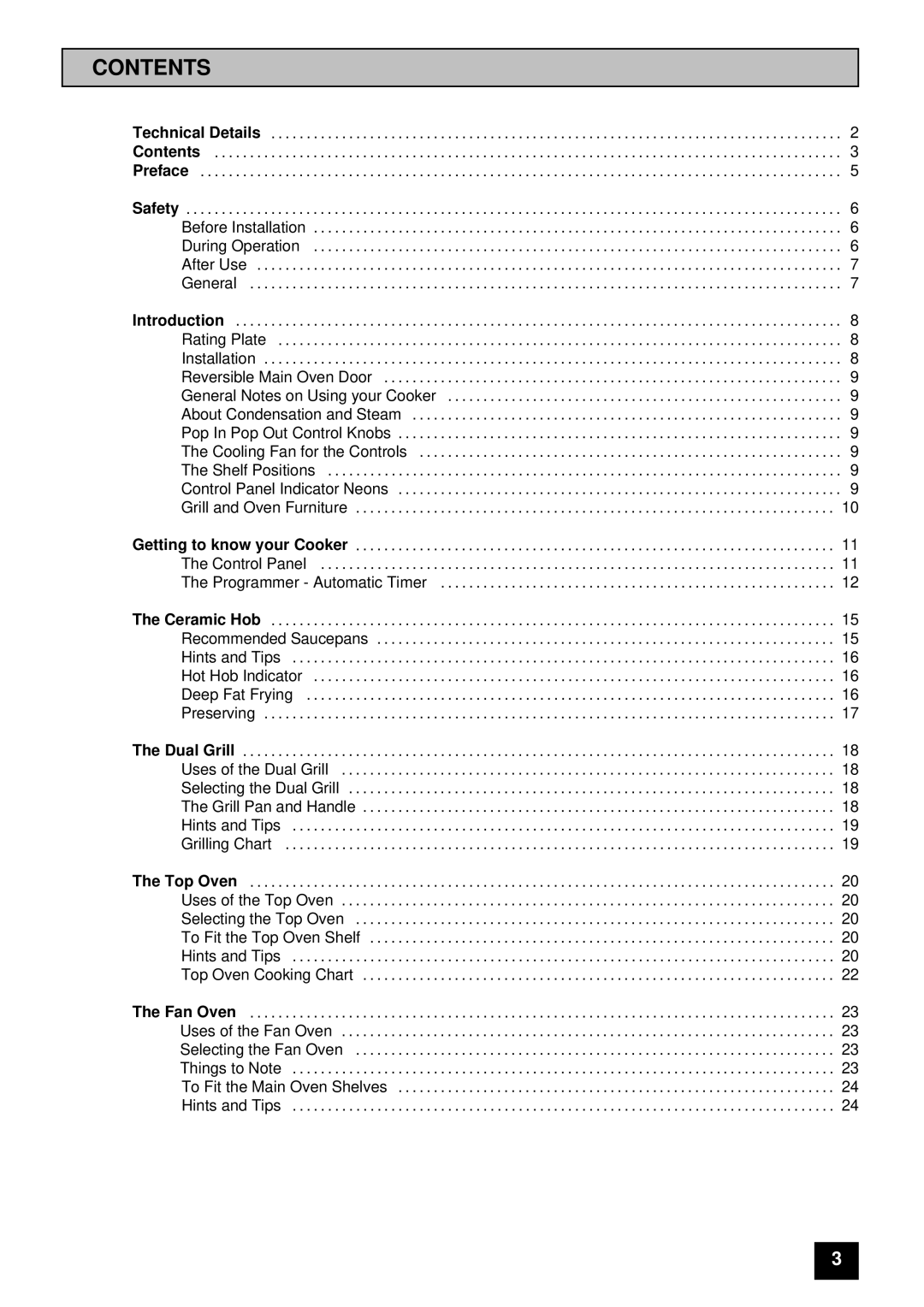 Tricity Bendix SI 535 installation instructions Contents 