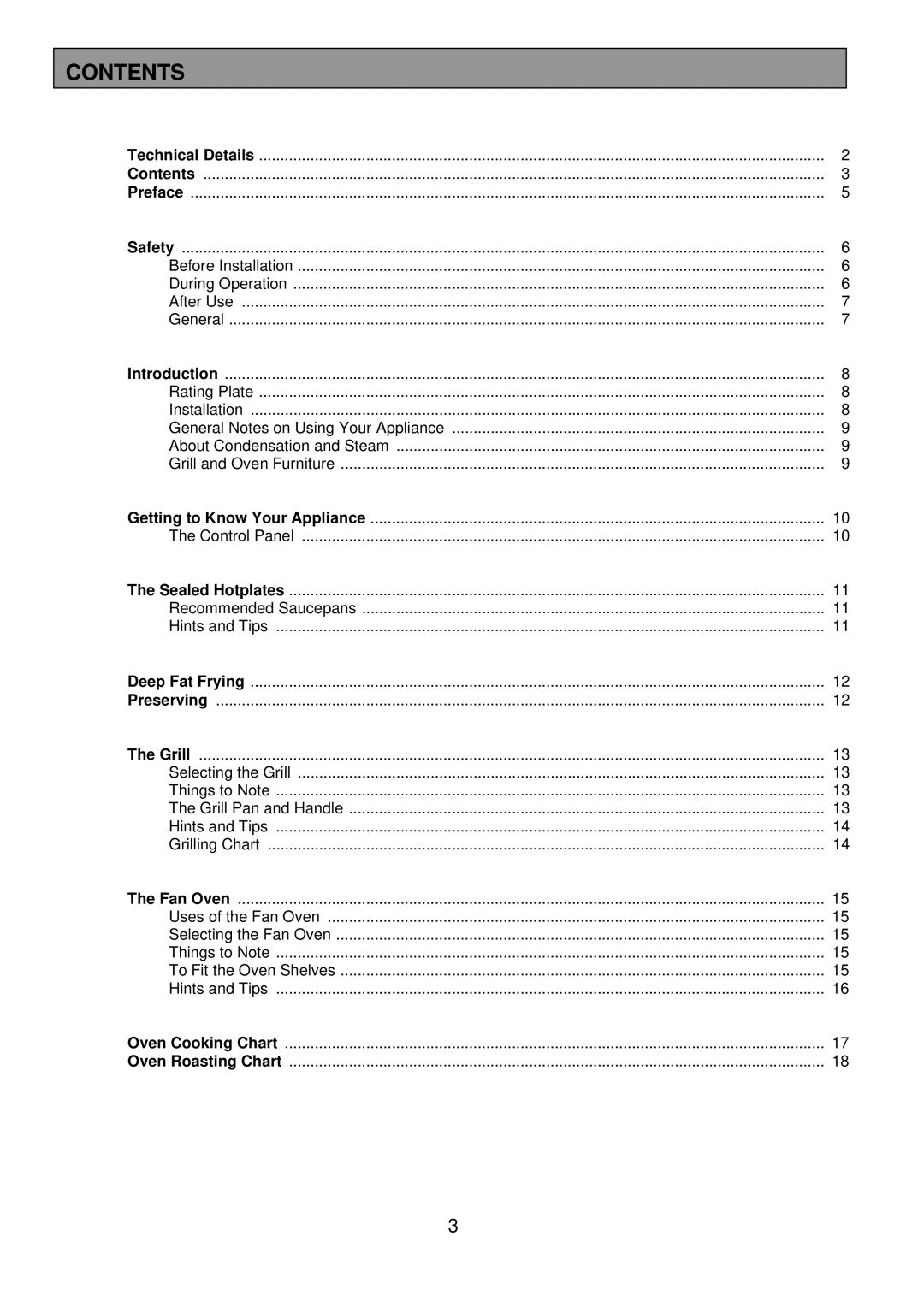 Tricity Bendix SIE 250 installation instructions Contents 