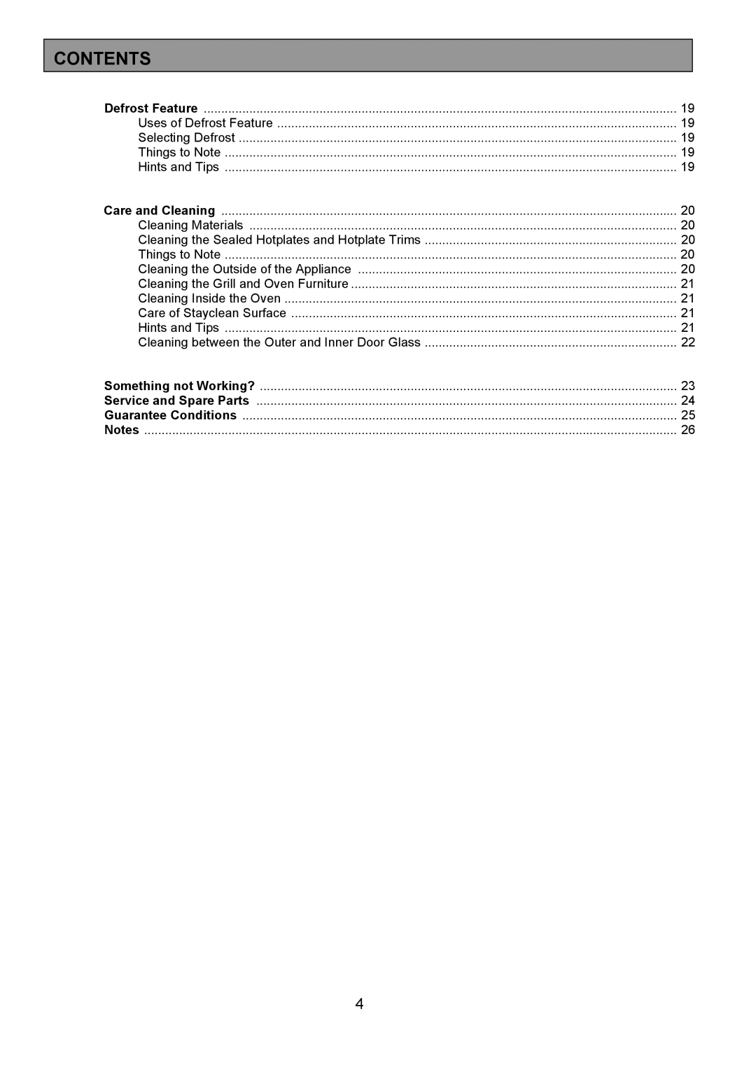 Tricity Bendix SIE 252 installation instructions Contents 