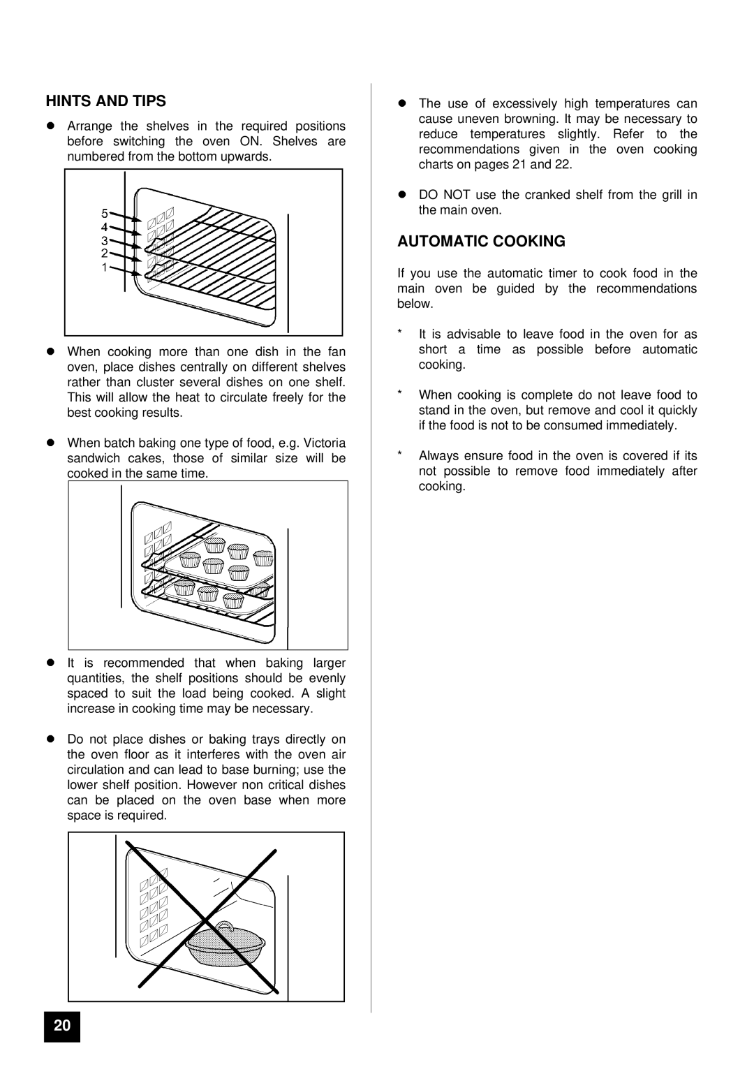 Tricity Bendix SIE 459 installation instructions Automatic Cooking 