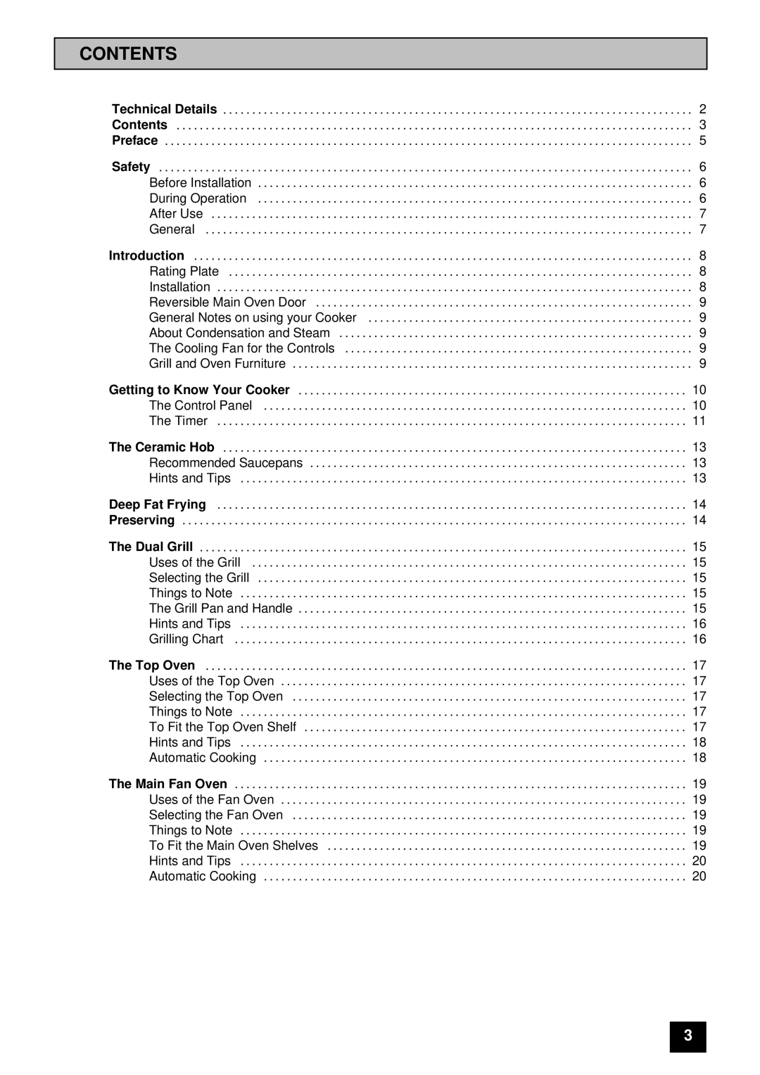 Tricity Bendix SIE 459 installation instructions Contents 