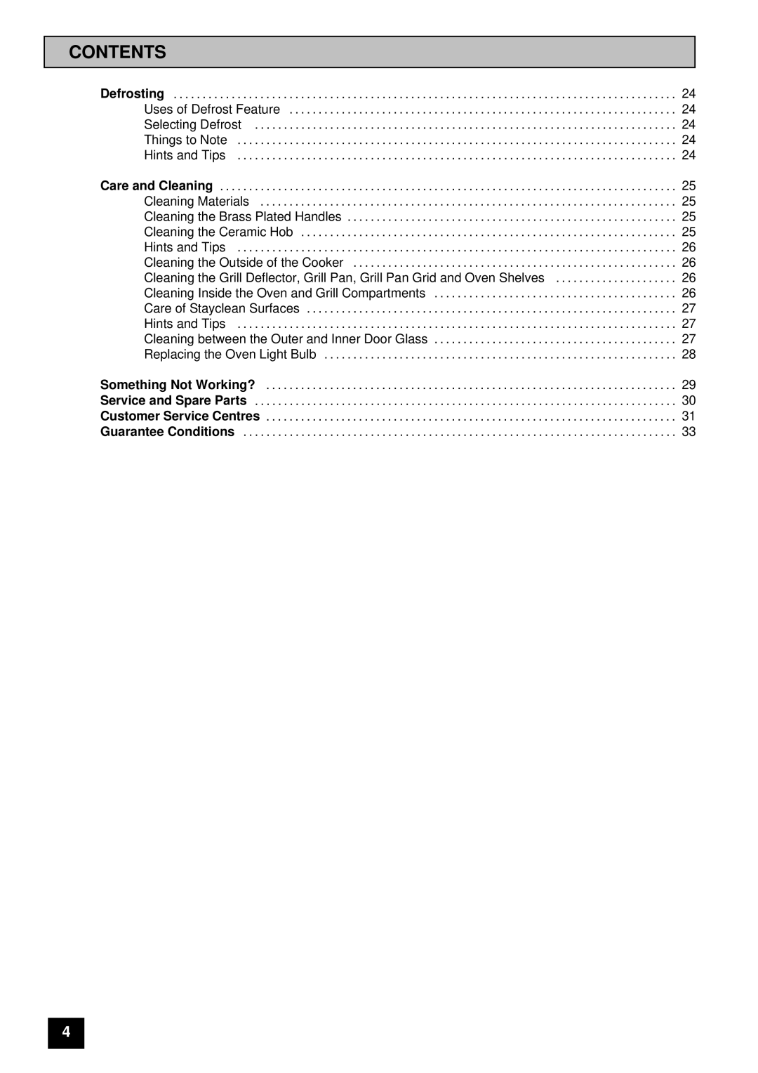 Tricity Bendix SIE 505 SSE/BZ installation instructions Contents 