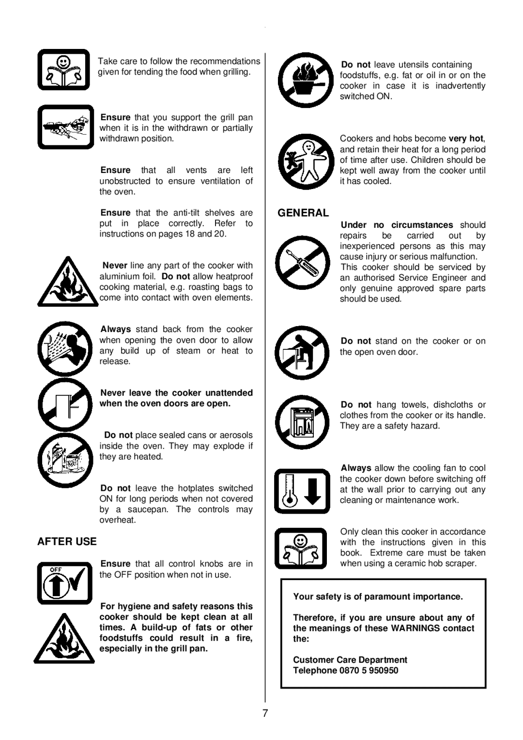 Tricity Bendix SIE 532 installation instructions After USE, General 