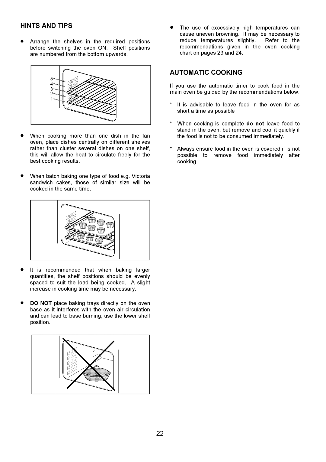 Tricity Bendix SIE454 installation instructions Automatic Cooking 