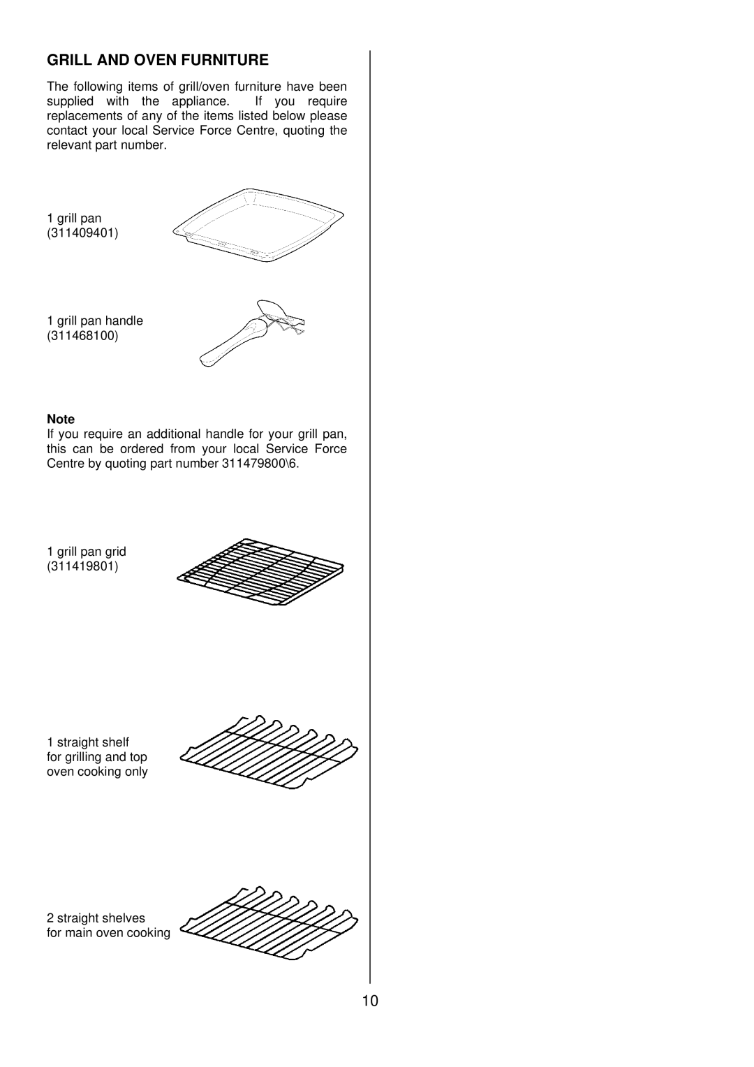 Tricity Bendix SIE501 installation instructions Grill and Oven Furniture 