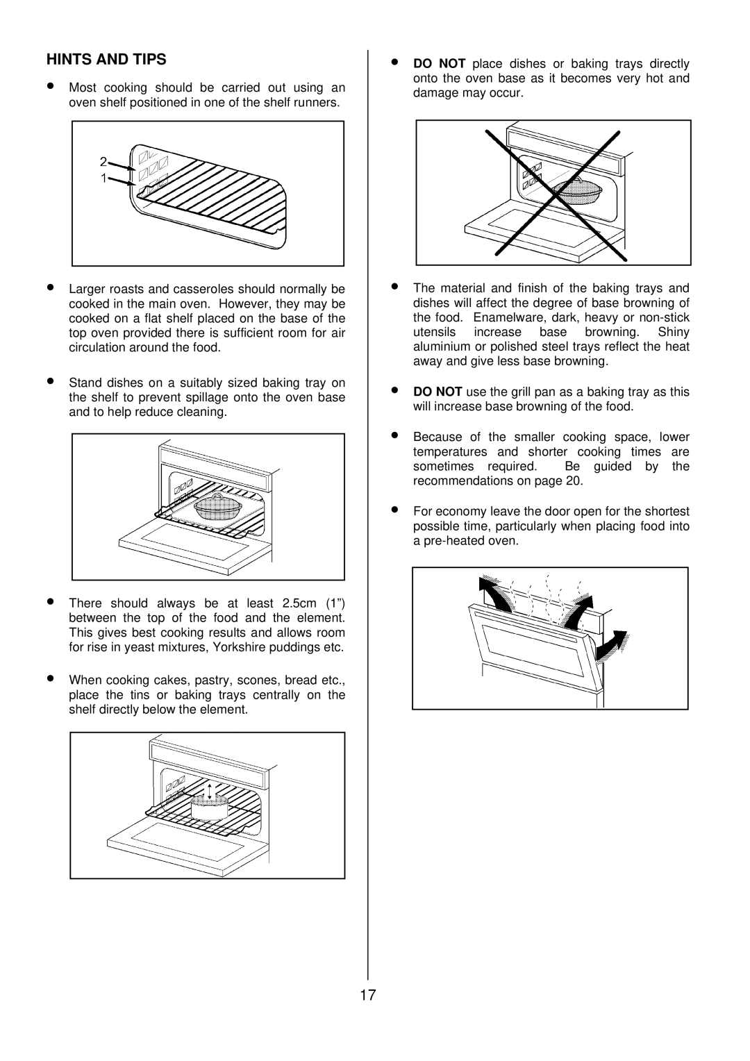 Tricity Bendix SIE501 installation instructions Hints and Tips 