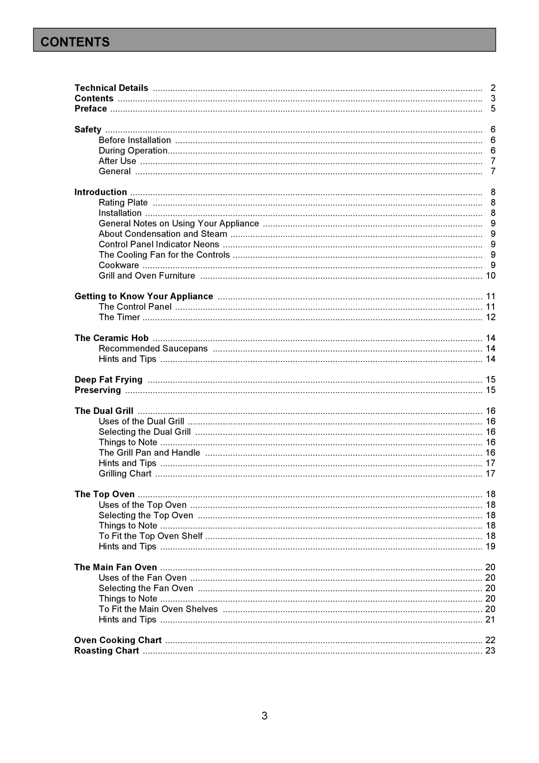 Tricity Bendix SIE514 installation instructions Contents 