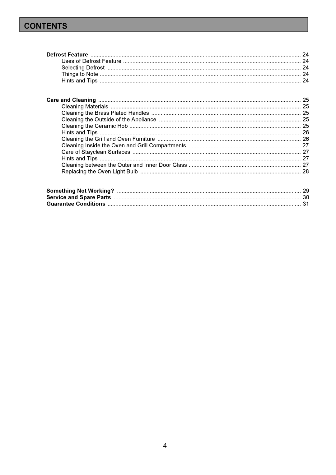 Tricity Bendix SIE514 installation instructions Uses of Defrost Feature Selecting Defrost 