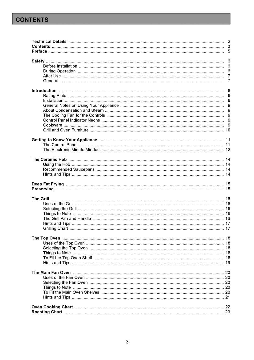 Tricity Bendix SIE553 installation instructions Contents 