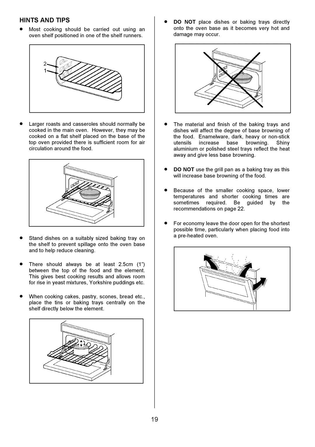 Tricity Bendix SIE554 installation instructions Hints and Tips 