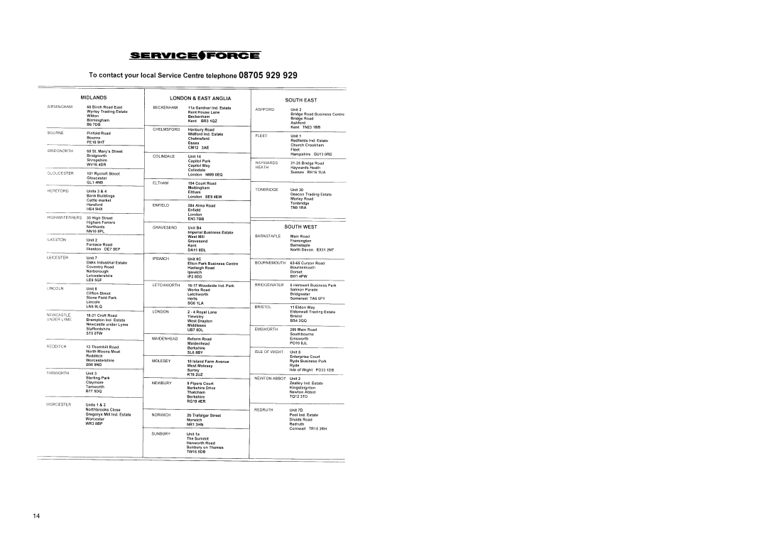 Tricity Bendix TB 112 FF installation instructions 