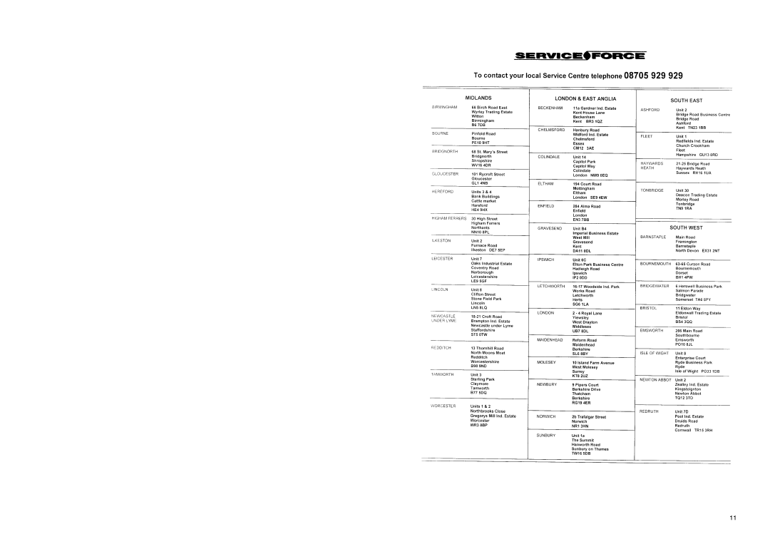 Tricity Bendix TB 80 L installation instructions 