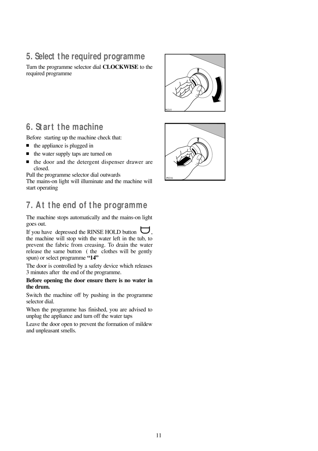 Tricity Bendix TB1000 W installation instructions P0215 