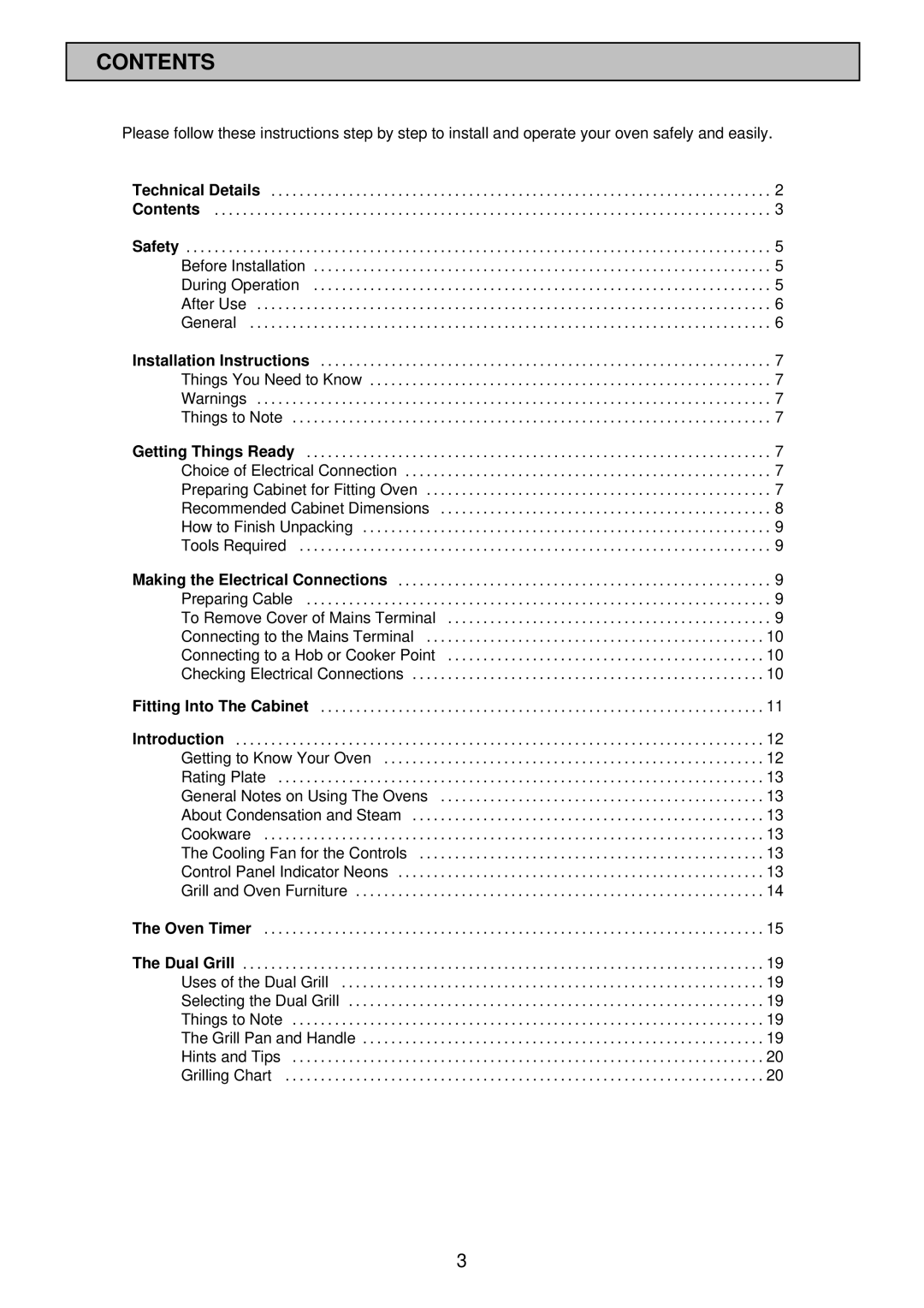 Tricity Bendix TBD913 installation instructions Contents 