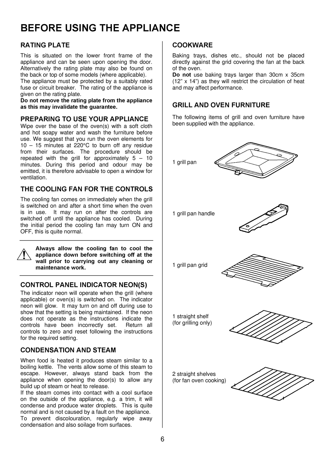 Tricity Bendix TBD950 installation instructions Before Using the Appliance 