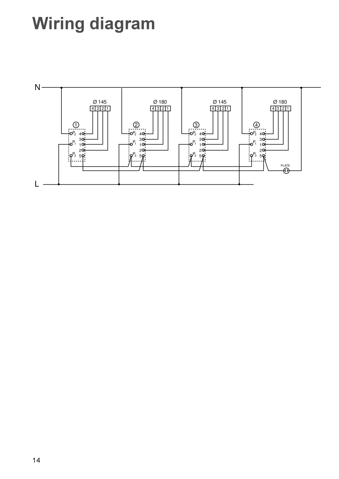 Tricity Bendix TBE 635 manual Wiring diagram 