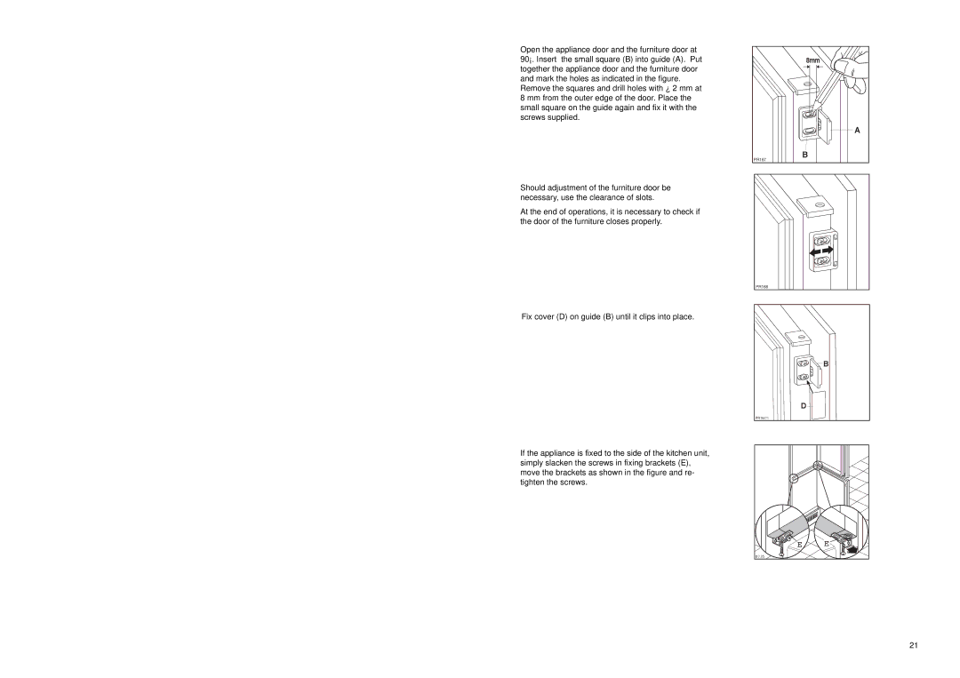 Tricity Bendix TBFF 73 installation instructions 8mm 