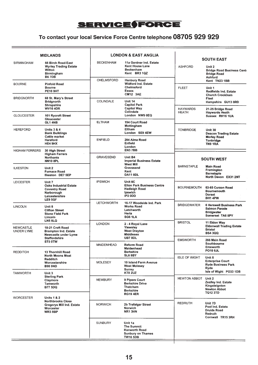 Tricity Bendix TBH 630 manual 