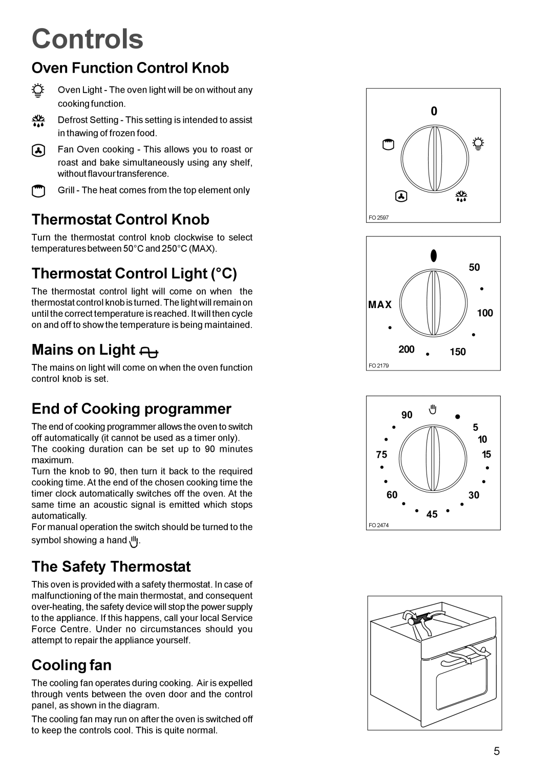 Tricity Bendix TBS 613 manual Controls 